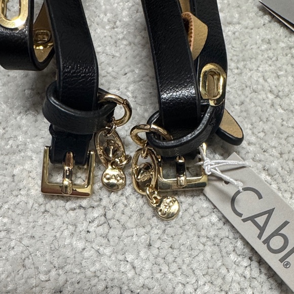 NWT NIB Cabi Et Cetera Black Leather Wraparound Ankle Straps - Picture 6 of 10